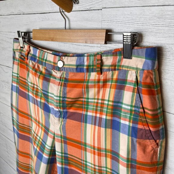 Lauren Ralph Lauren Shorts Womens Size 12 Colorful Plaid Bermuda Cotton Blend - Picture 7 of 16